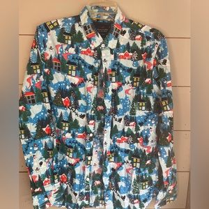 DENIM & FLOWER HAPPY HOLIDAYS SHIRT